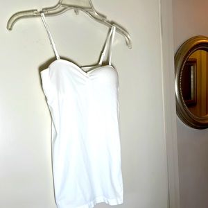 Poof! Spaghetti strap white top